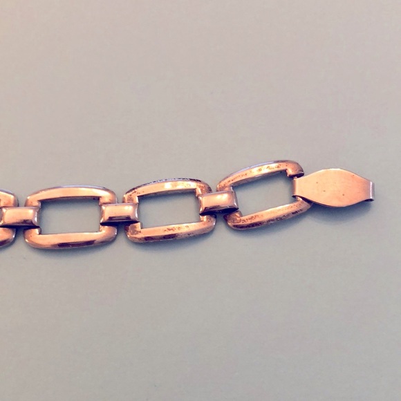 Vintage Wells 7.25" Bracelet Sterling Silver 925 Open Link Design - Picture 4 of 9